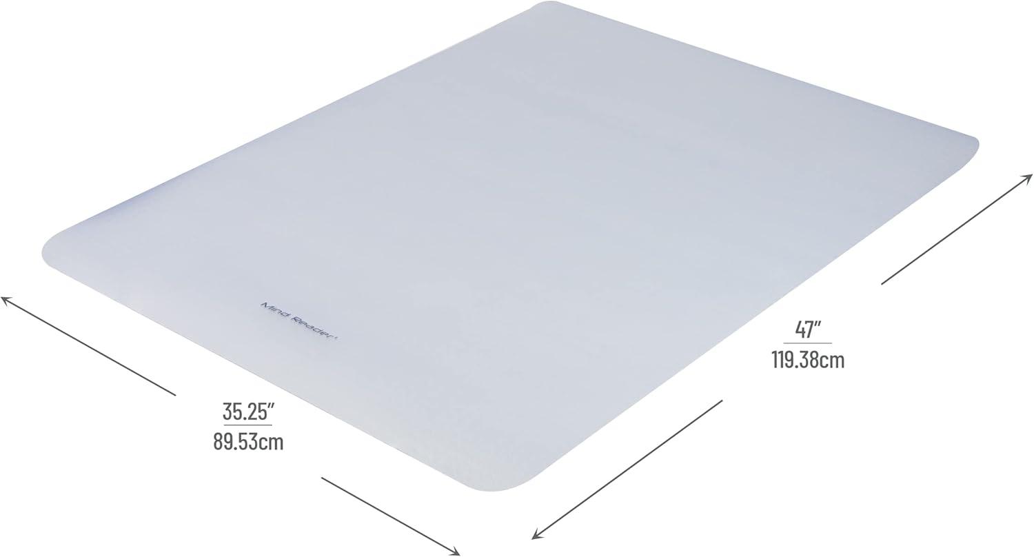 imageMind Reader Office Chair Mat for Carpet Under Desk Protector Carpet Grips Rolling PVC 3525 L x 47 W x 00625 H ClearClear