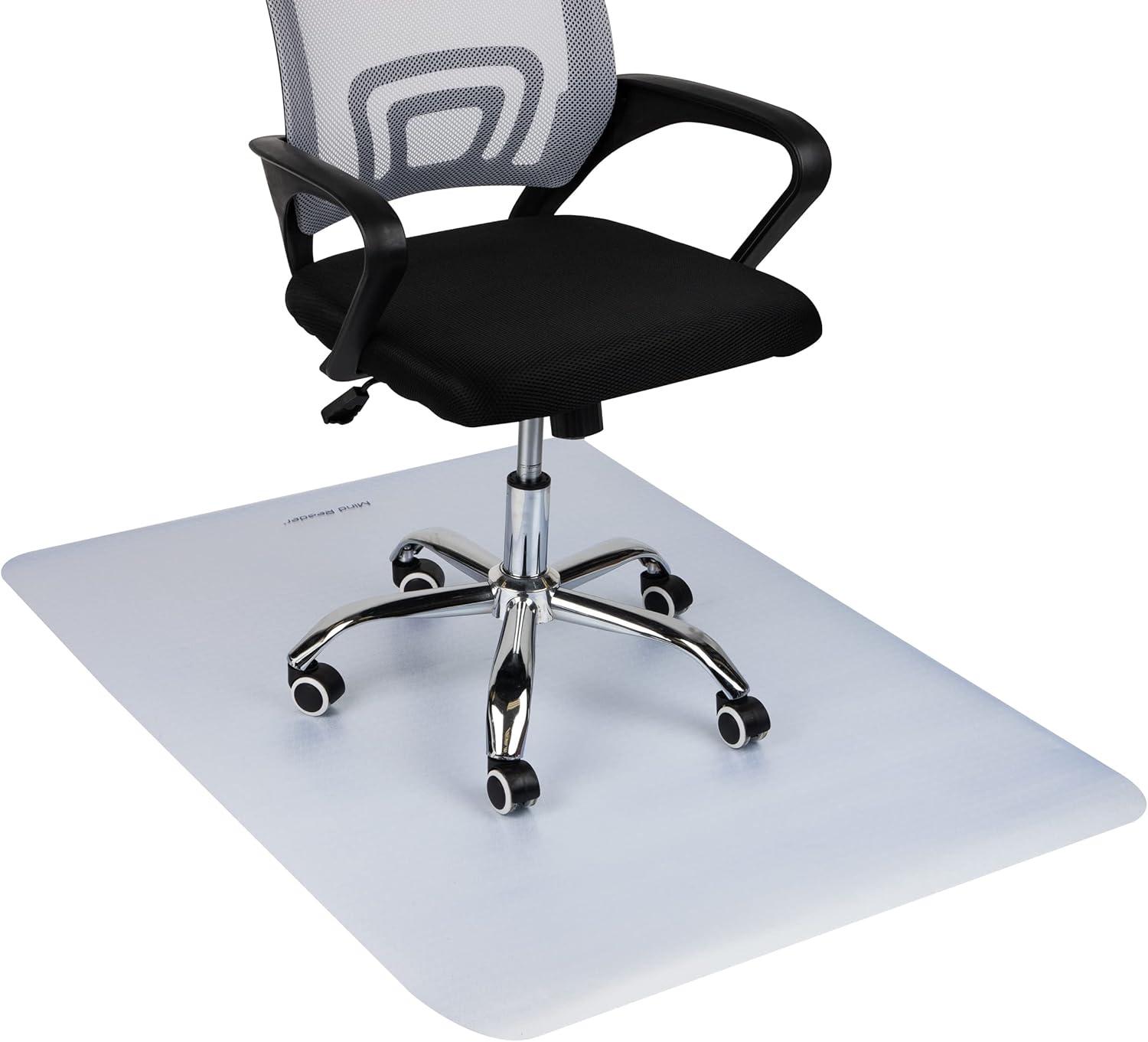 imageMind Reader Office Chair Mat for Carpet Under Desk Protector Carpet Grips Rolling PVC 3525 L x 47 W x 00625 H ClearClear