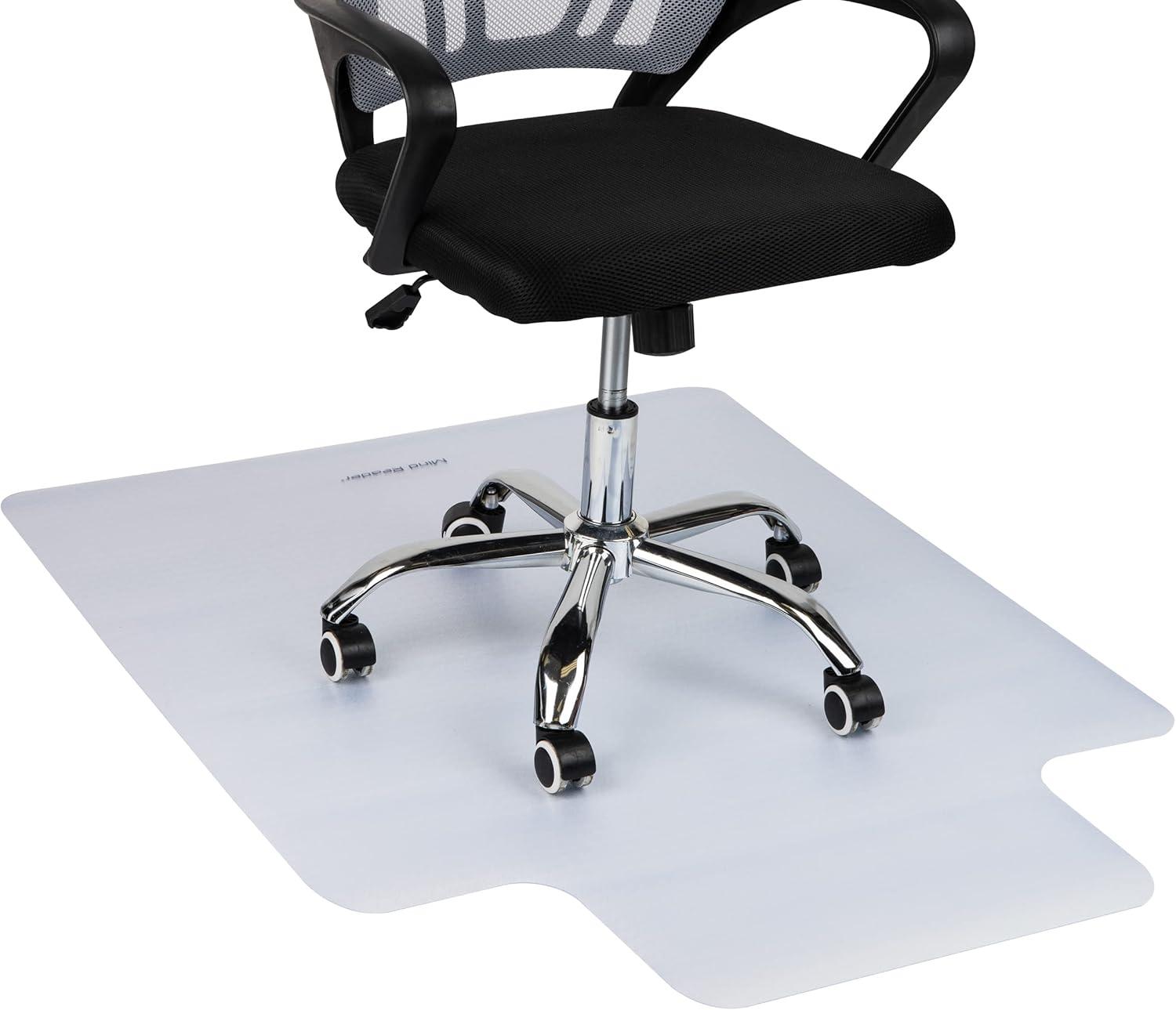 imageMind Reader Office Chair Mat for Carpet Under Desk Protector Carpet Grips Rolling PVC 3525 L x 47 W x 00625 H ClearClear