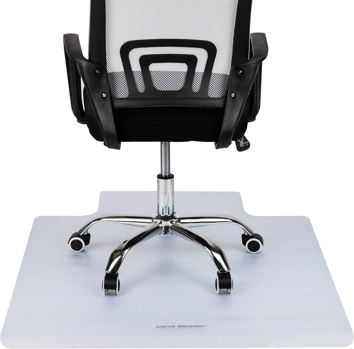 imageMind Reader Office Chair Mat for Carpet Under Desk Protector Carpet Grips Rolling PVC 3525 L x 47 W x 00625 H ClearClear