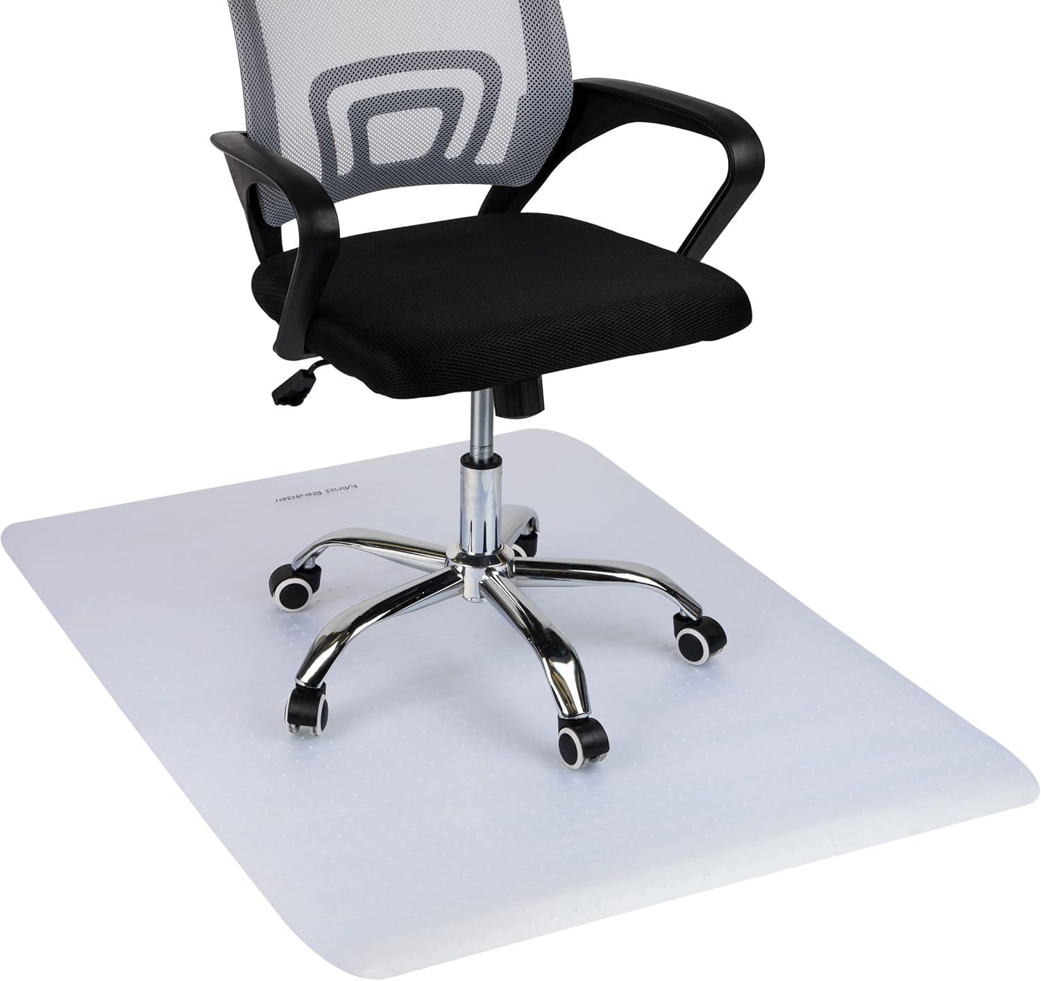 imageMind Reader Office Chair Mat for Carpet Under Desk Protector Carpet Grips Rolling PVC 3525 L x 47 W x 00625 H ClearClear