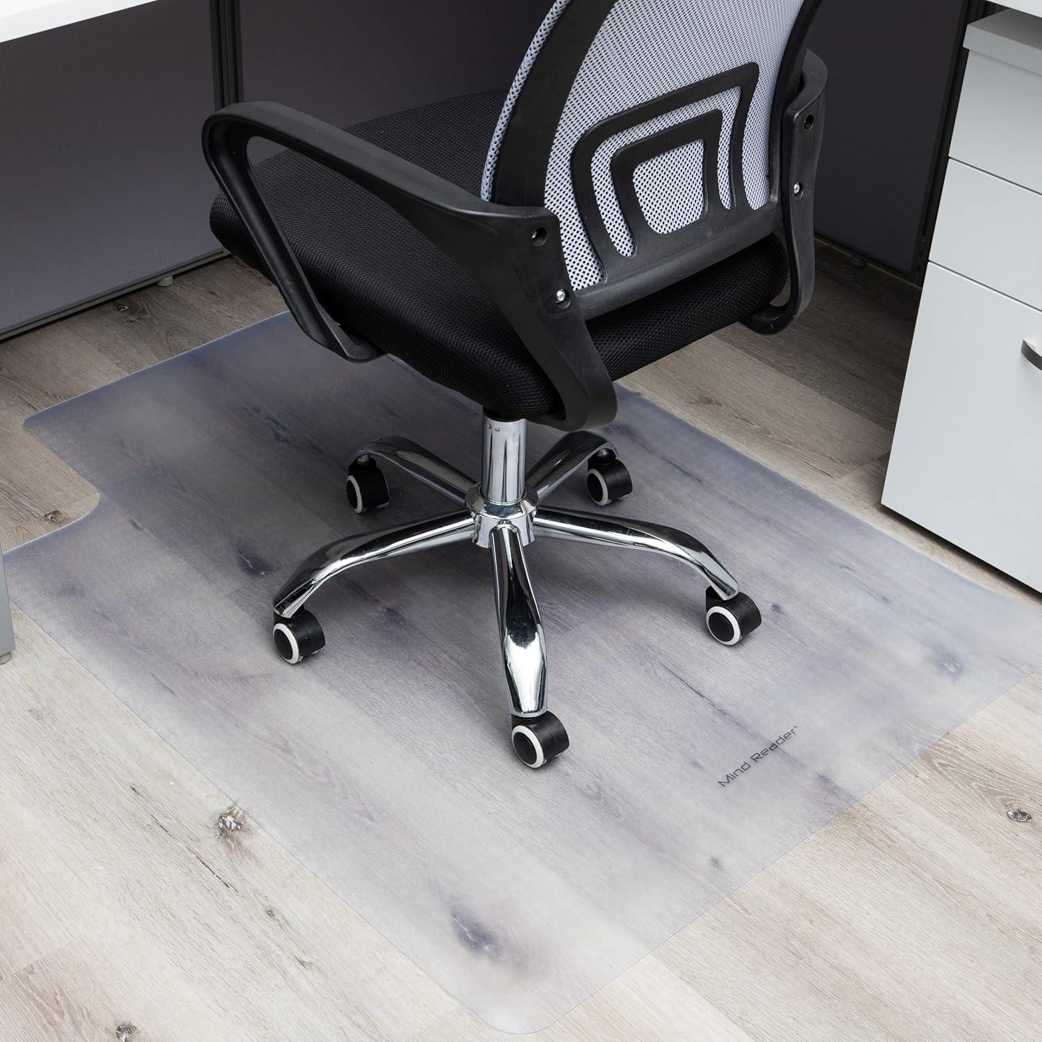 imageMind Reader Office Chair Mat for Carpet Under Desk Protector Carpet Grips Rolling PVC 3525 L x 47 W x 00625 H ClearClear