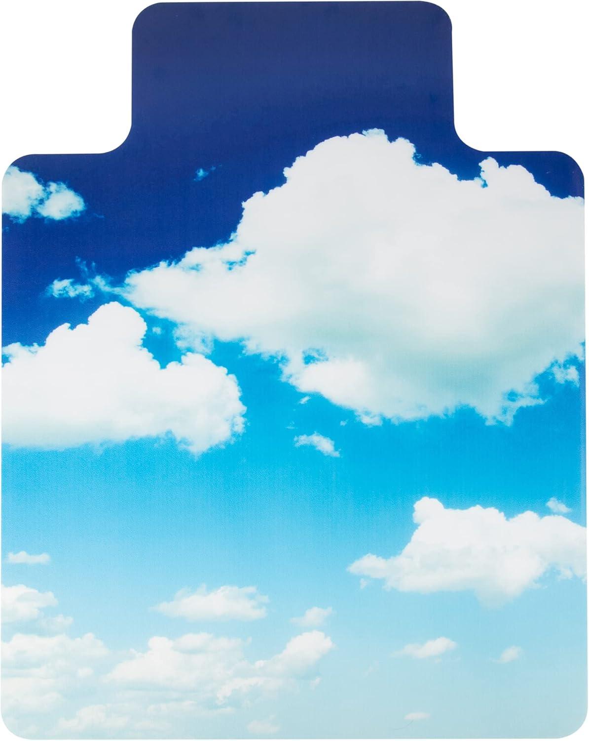 imageMind Reader Office Chair Mat for Carpet Under Desk Protector Carpet Grips Rolling Polycarbonate 355 L x 4725 W x 00625 H ClearHead in the Clouds Art