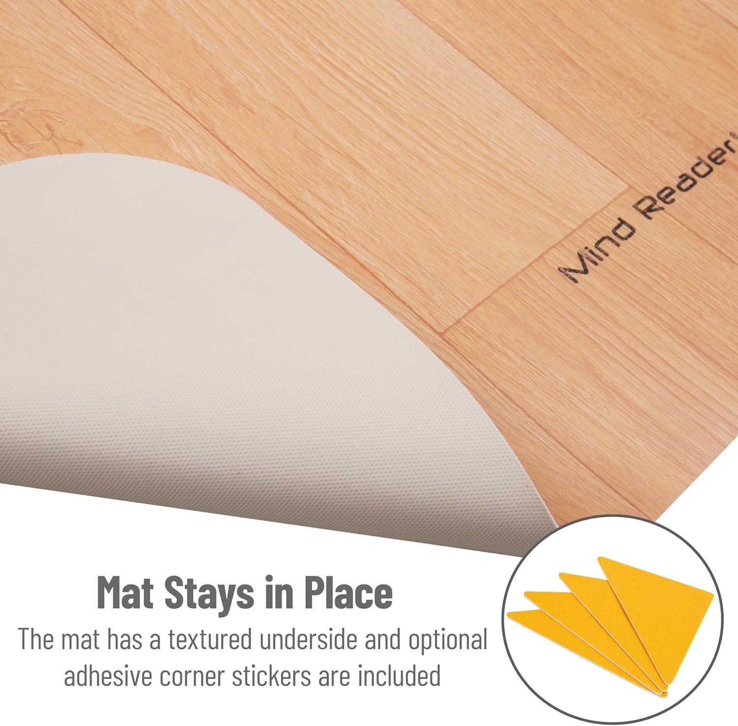 imageMind Reader Office Chair Mat for Hardwood Floors Under Desk Floor Protector Rolling PVC 355 L x 4750 W x 00625 H Woodtone
