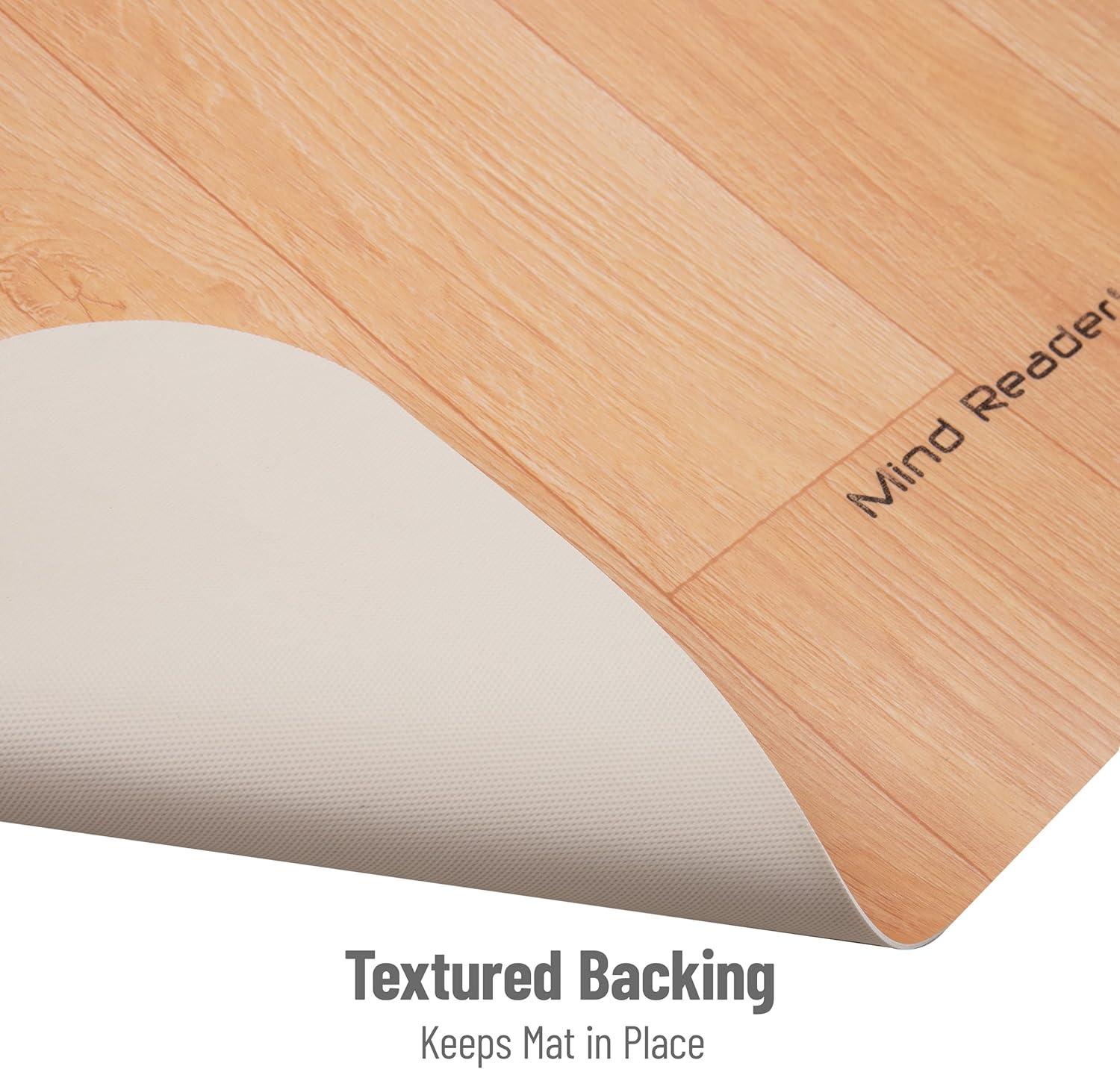 imageMind Reader Office Chair Mat for Hardwood Floors Under Desk Floor Protector Rolling PVC 355 L x 4750 W x 00625 H Woodtone