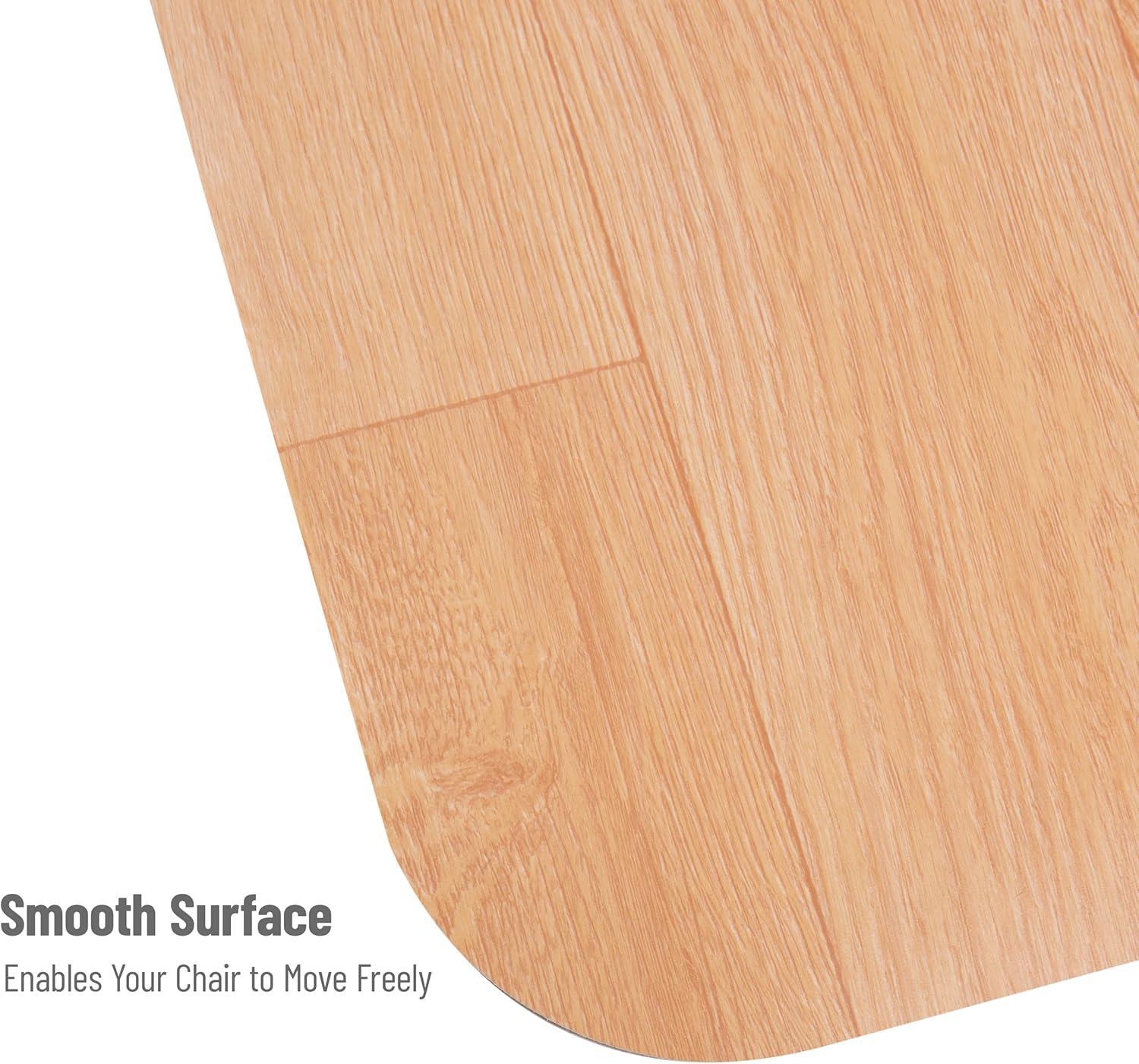 imageMind Reader Office Chair Mat for Hardwood Floors Under Desk Floor Protector Rolling PVC 355 L x 4750 W x 00625 H Woodtone