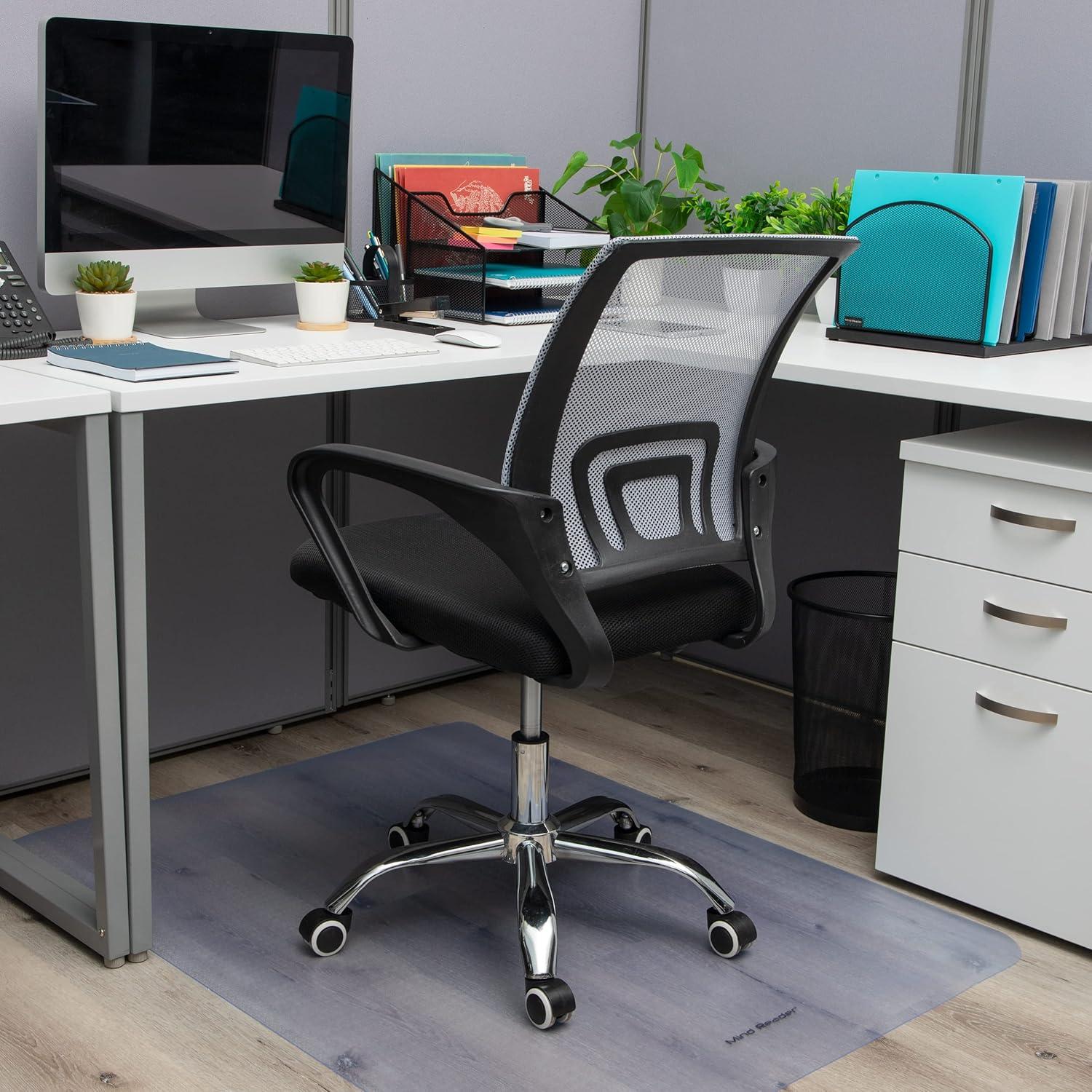 imageMind Reader Office Chair with Wheels Height Adjustable Desk Chair Computer Chair 225 L x 225 W x 3337 H SilverSilver