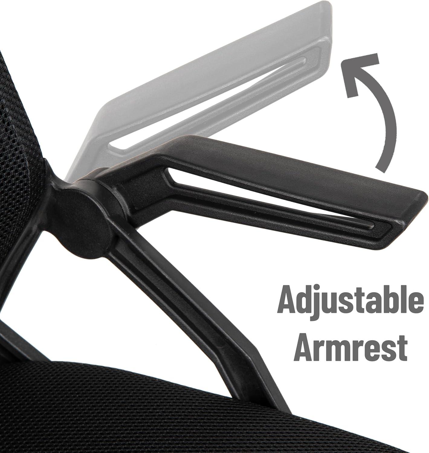 imageMind Reader Office Chair with Wheels Height Adjustable Desk Chair Office 24 L x 20 W x 4450 H BlackBlack 235l X 20w X 4549h