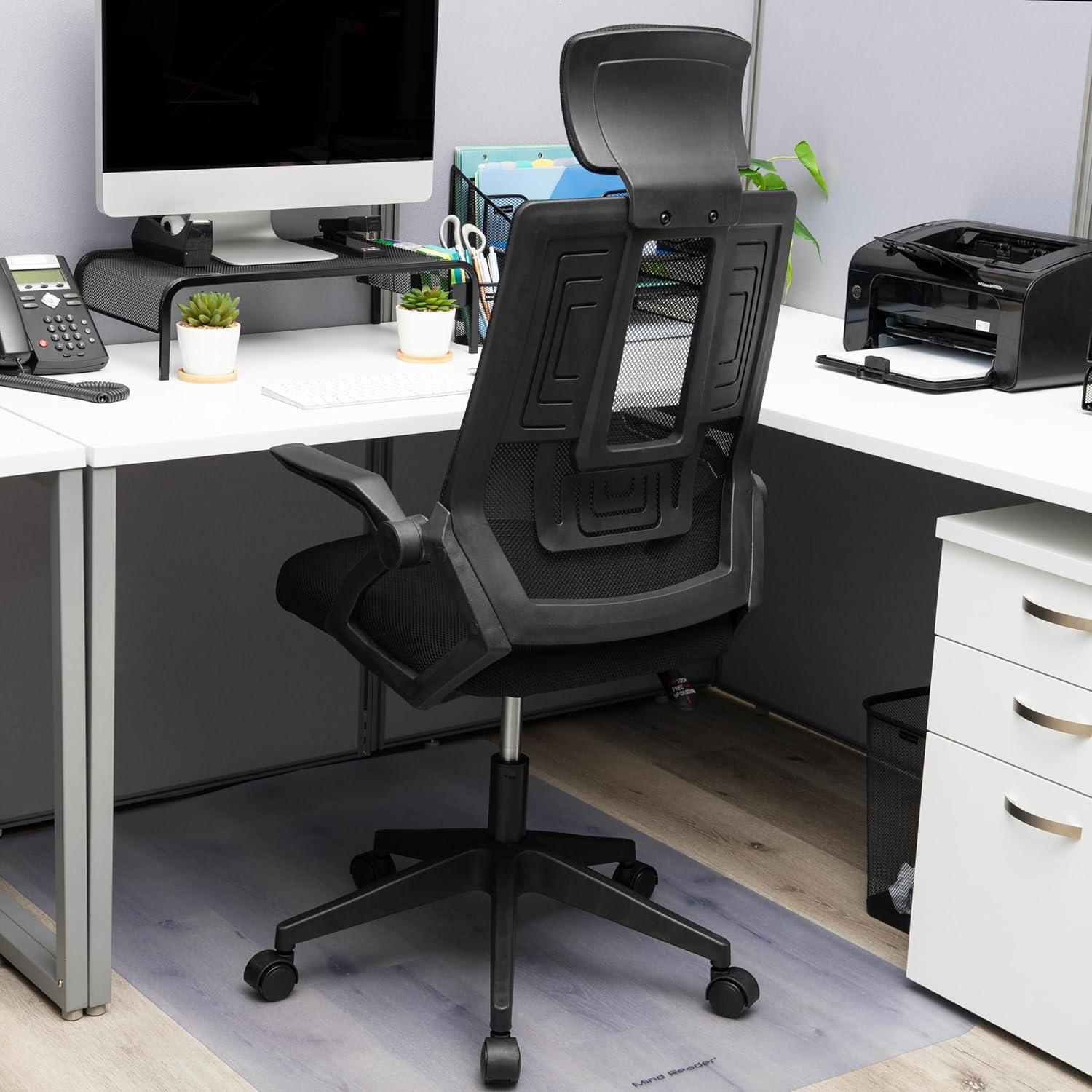imageMind Reader Office Chair with Wheels Height Adjustable Desk Chair Office 24 L x 20 W x 4450 H BlackBlack 235l X 20w X 4549h