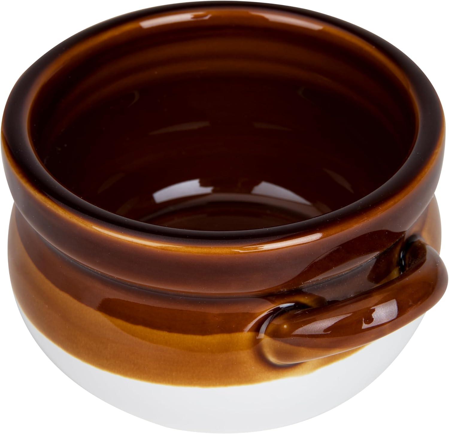 imageMind Reader Onion Soup Crocks Dishwasher Microwave Safe Serving Kitchen Ceramic 45 L x 365 W x 385 H Set of 4 Brown