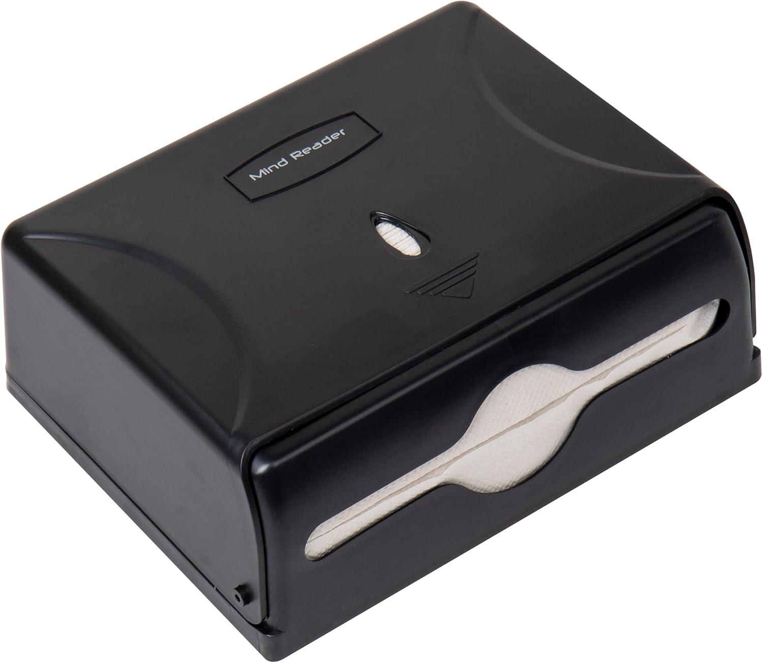 imageMind Reader Paper Towel Dispenser TriFold Towel Holder Restroom Wall Mount Bathroom 1025L x 375W x 8H BlackBlack