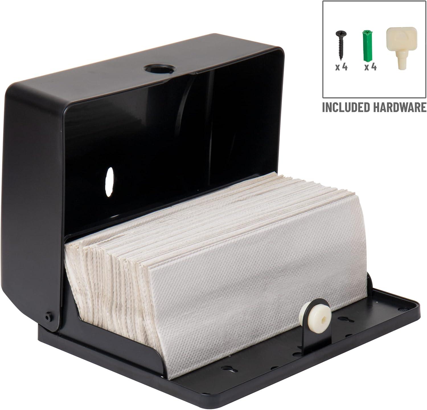 imageMind Reader Paper Towel Dispenser TriFold Towel Holder Restroom Wall Mount Bathroom 1025L x 375W x 8H BlackBlack
