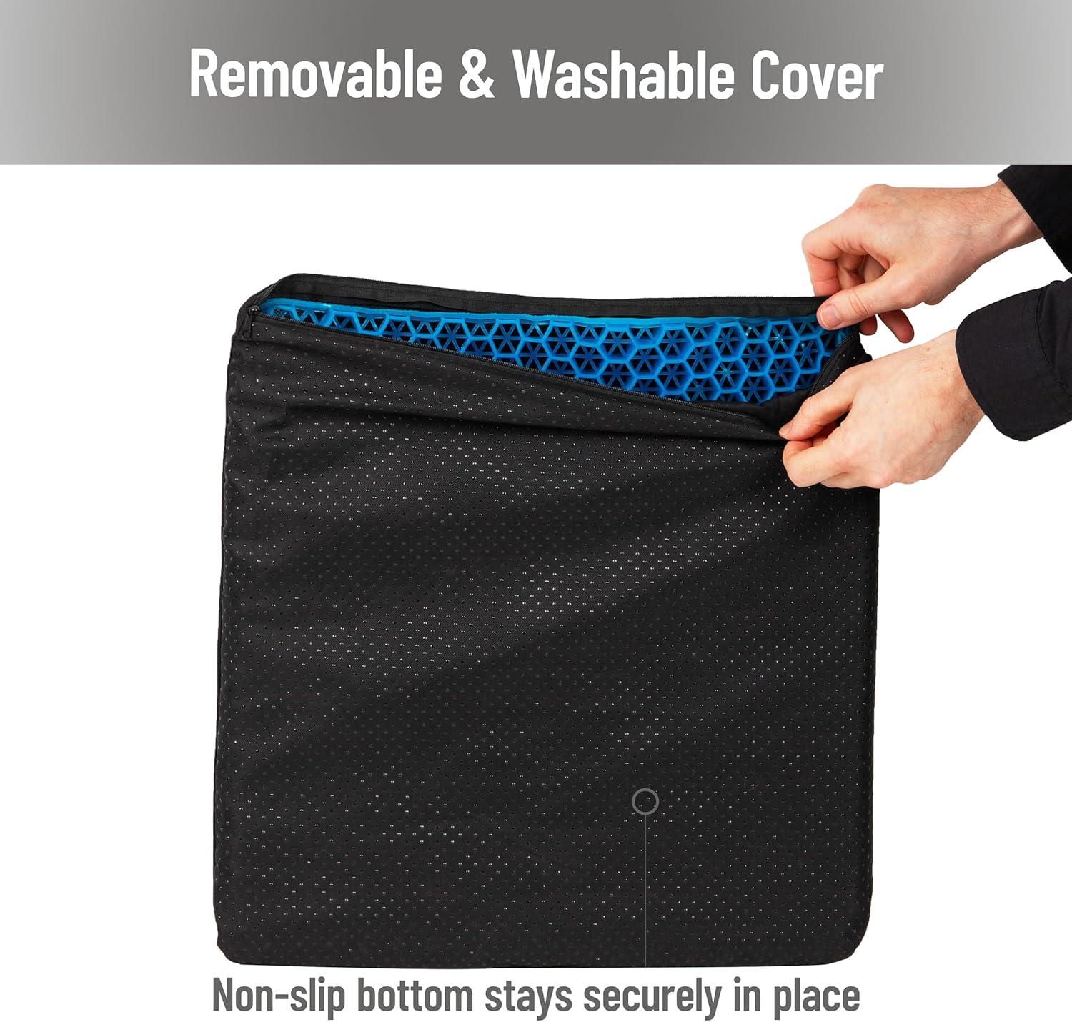 imageMind Reader Seat Cushion with Gel Core Ergonomic Pressure Relief for Tailbone Hip Coccyx amp Sciatica Pain Office Car Wheelchair Black