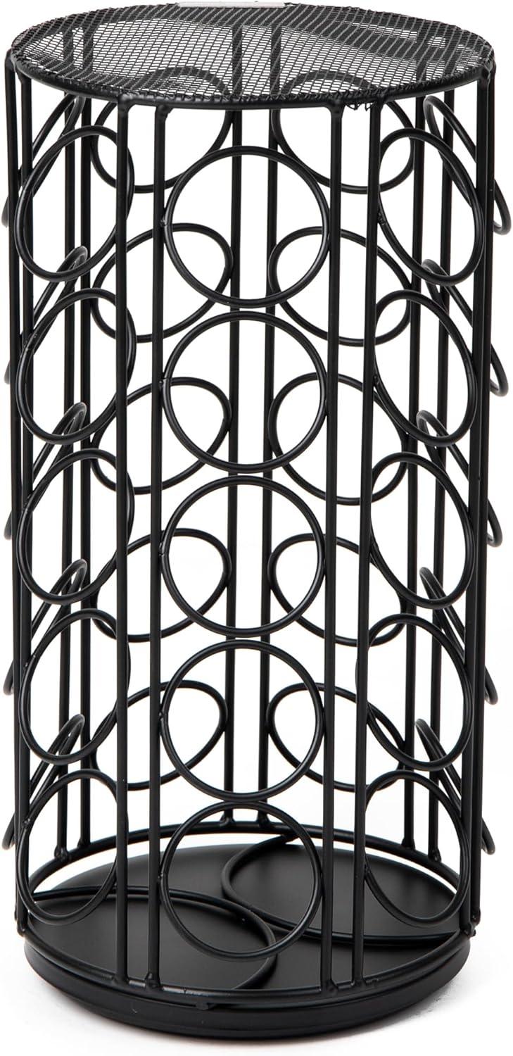 imageMind Reader Single Serve Coffee Pod Carousel 35 Pod Capacity Lazy Susan Metal Mesh 615L x 615W x 125H BlackBlack