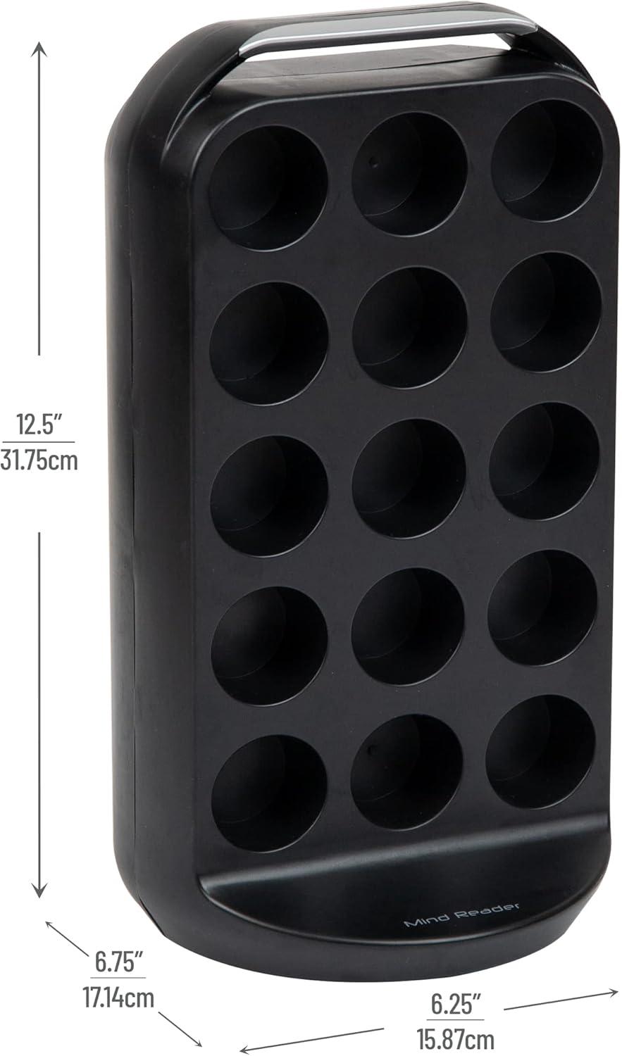 imageMind Reader Single Serve Coffee Pod Carousel 35 Pod Capacity Lazy Susan Metal Mesh 615L x 615W x 125H BlackBlack