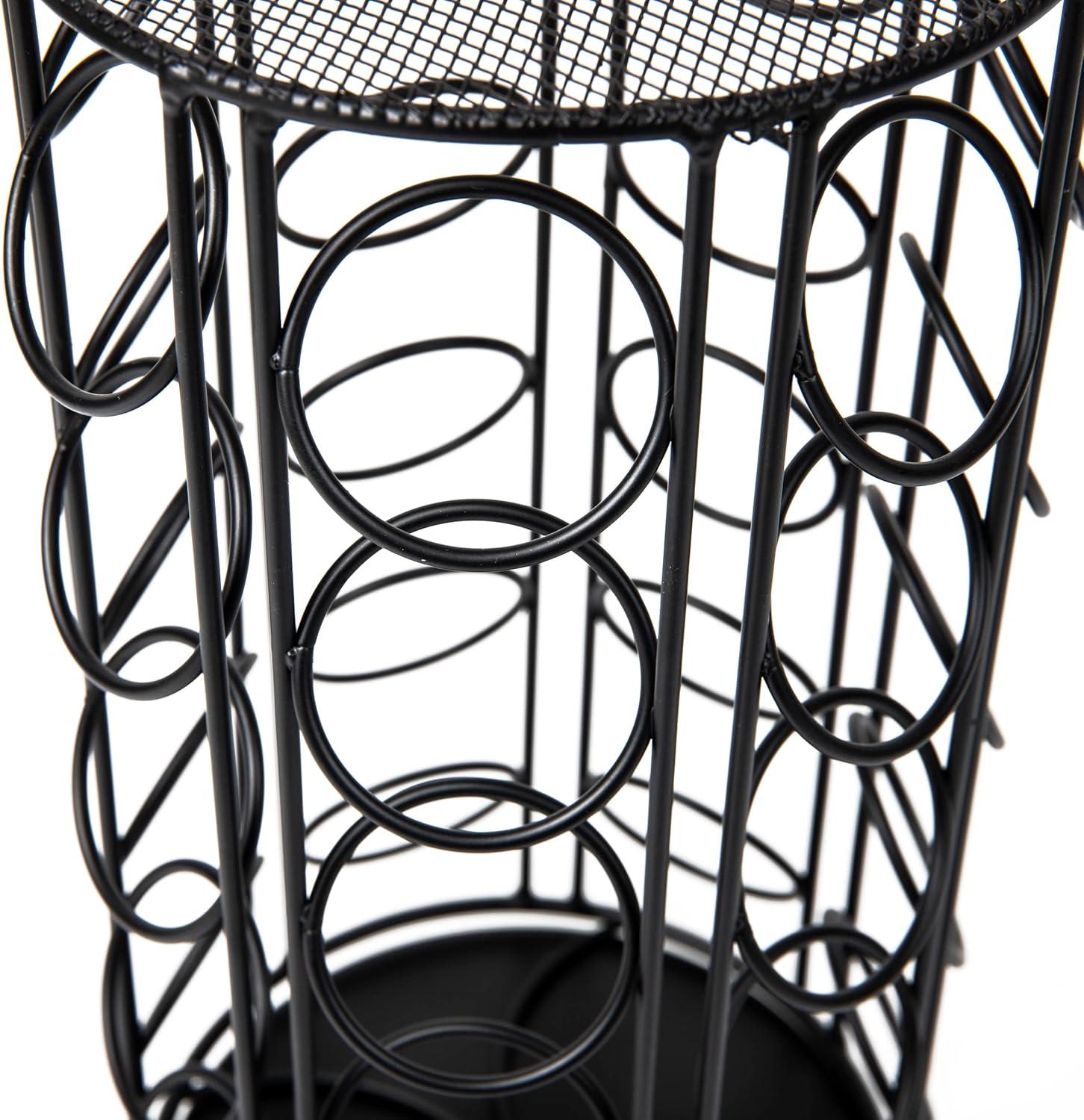 imageMind Reader Single Serve Coffee Pod Carousel 35 Pod Capacity Lazy Susan Metal Mesh 615L x 615W x 125H BlackBlack