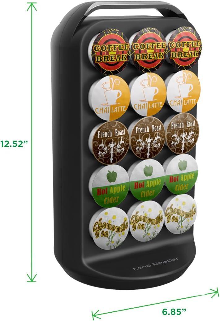 imageMind Reader Single Serve Coffee Pod Carousel 35 Pod Capacity Lazy Susan Metal Mesh 615L x 615W x 125H BlackBlack