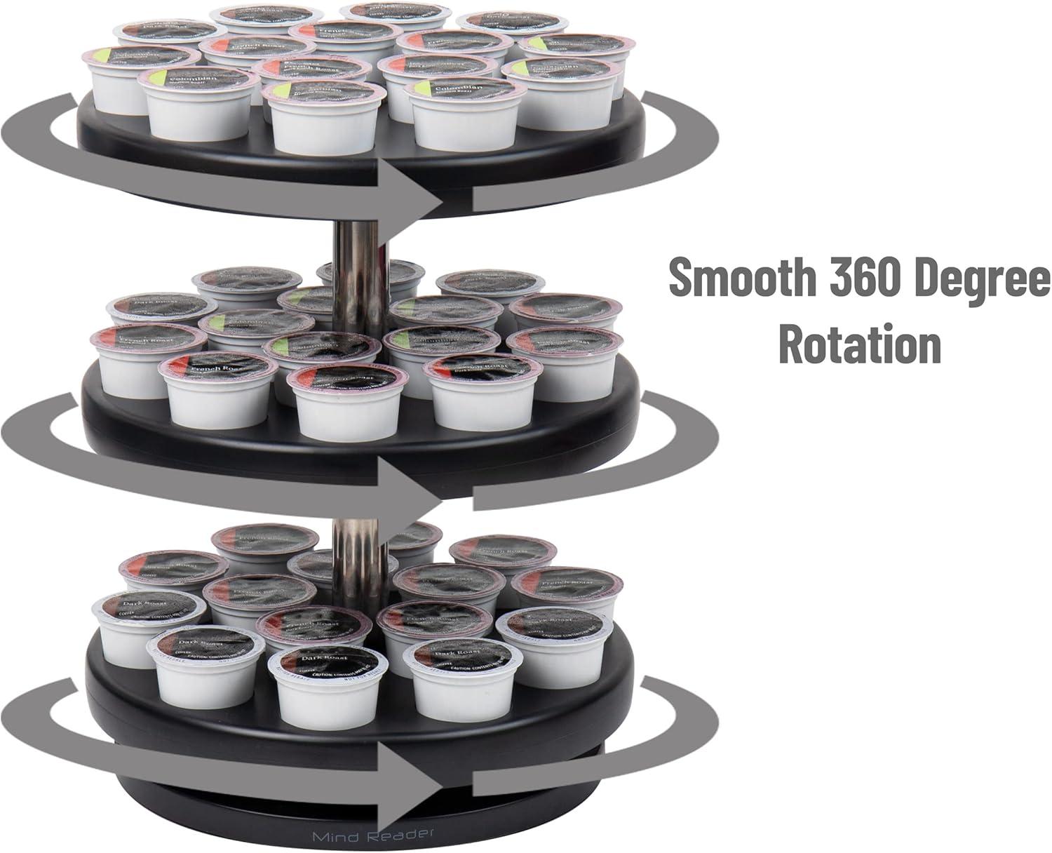 imageMind Reader Single Serve Coffee Pod Carousel 45 Pod Capacity Countertop Breakroom 95L x 95W x 1175H BlackBlack
