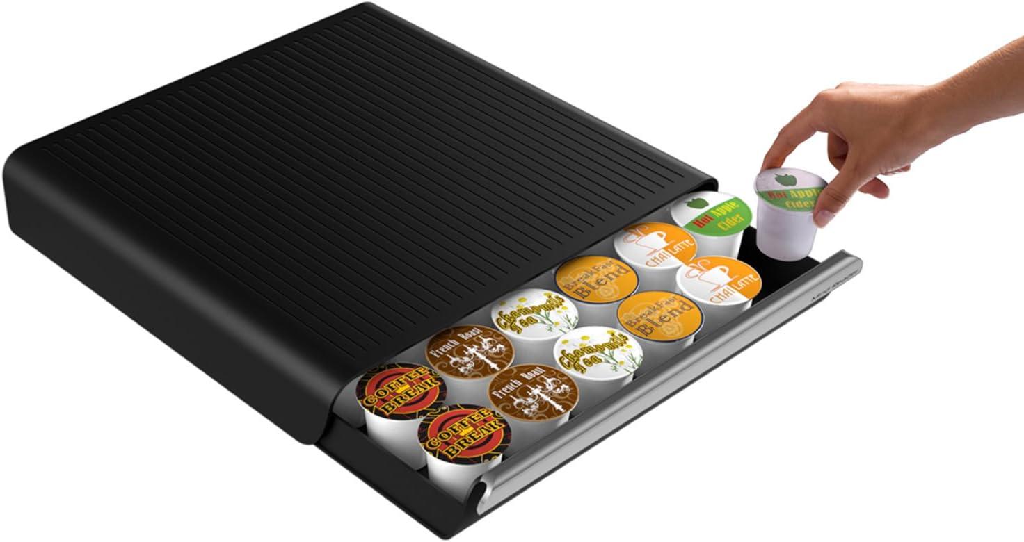 imageMind Reader Single Serve Coffee Pod Drawer 36 Pod Capacity Countertop Organizer 1325L x 1275W x 275H BlackBlack