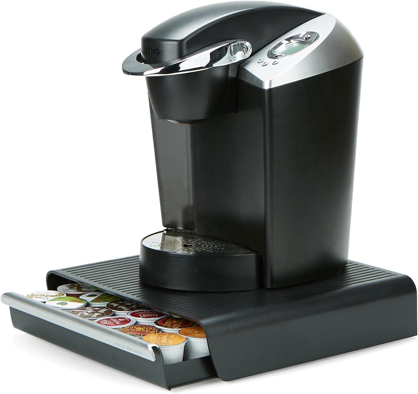 imageMind Reader Single Serve Coffee Pod Drawer 36 Pod Capacity Countertop Organizer 1325L x 1275W x 275H BlackBlack