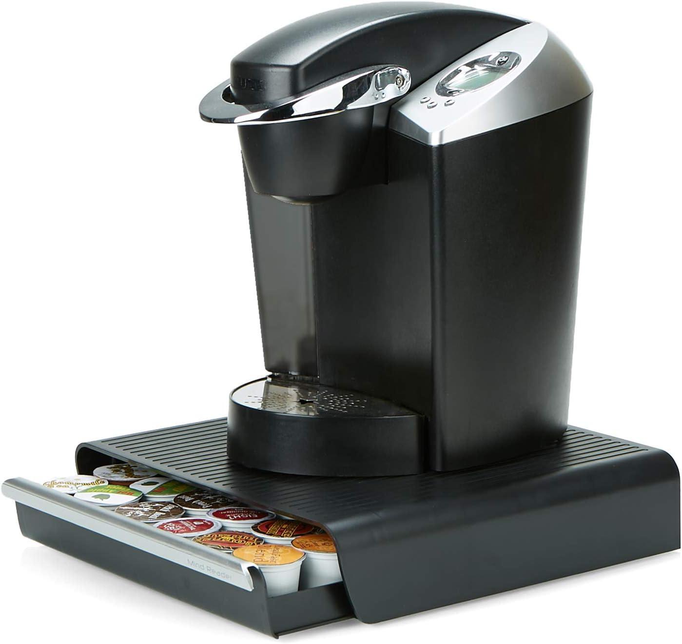 imageMind Reader Single Serve Coffee Pod Drawer Set of 2 36 Pod Capacity Countertop Organizer 1275 L x 13 W x 3 H BlackBlack