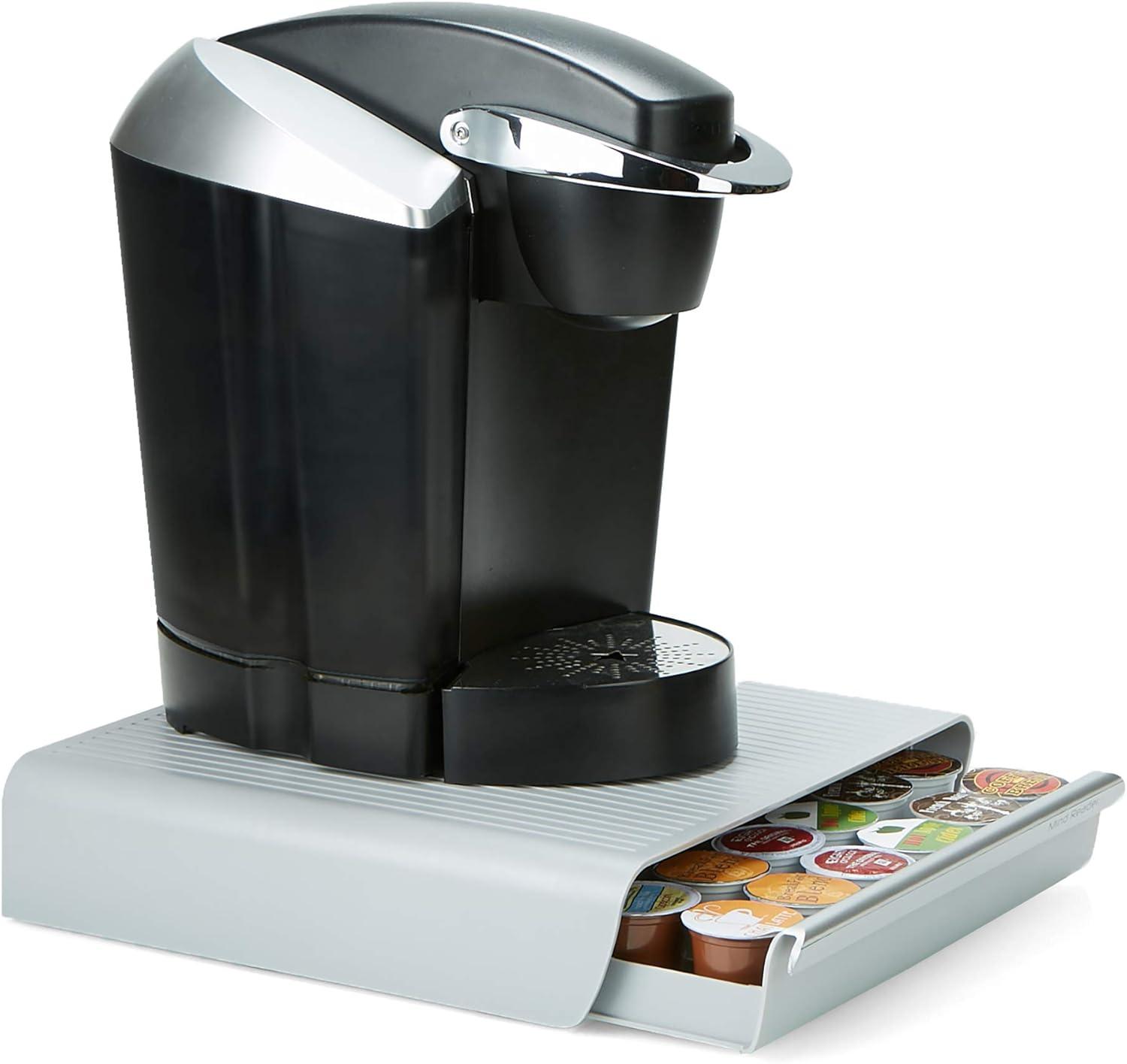 imageMind Reader Single Serve Coffee Pod Drawer Set of 2 36 Pod Capacity Countertop Organizer 1275 L x 13 W x 3 H BlackGray