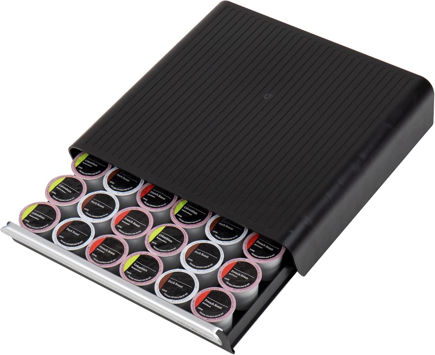 imageMind Reader Single Serve Coffee Pod Drawer for 36 Pods Countertop Organizer Coffee Station Base Black36 Pod Capacity Pack of 6