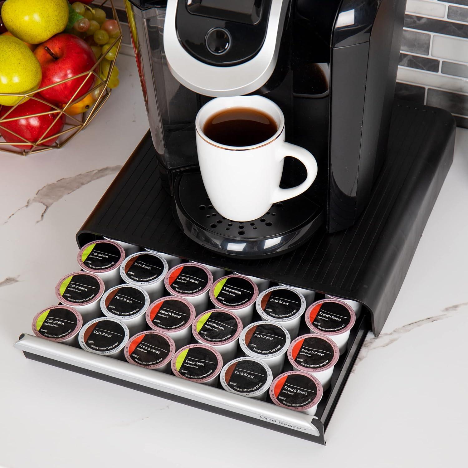 imageMind Reader Single Serve Coffee Pod Drawer for 36 Pods Countertop Organizer Coffee Station Base Black36 Pod Capacity Pack of 6