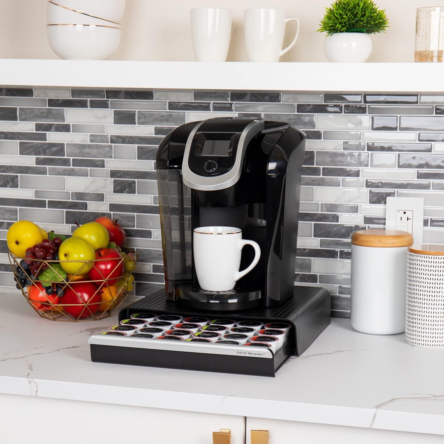 imageMind Reader Single Serve Coffee Pod Drawer for 36 Pods Countertop Organizer Coffee Station Base Black36 Pod Capacity Pack of 6