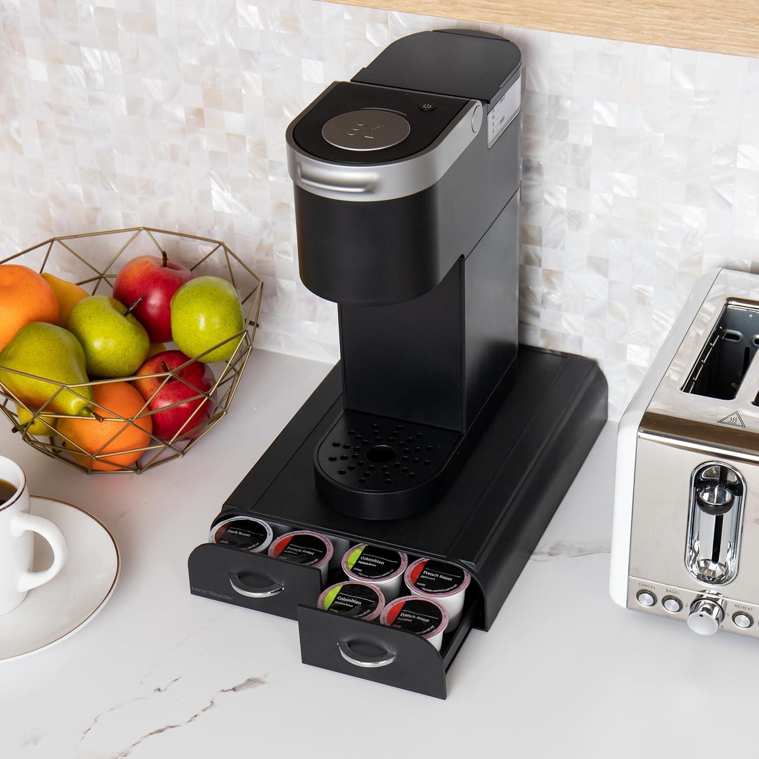 imageMind Reader Single Serve Coffee Pod Organizer 1214 Coffee Pod Capacity BlackBlack