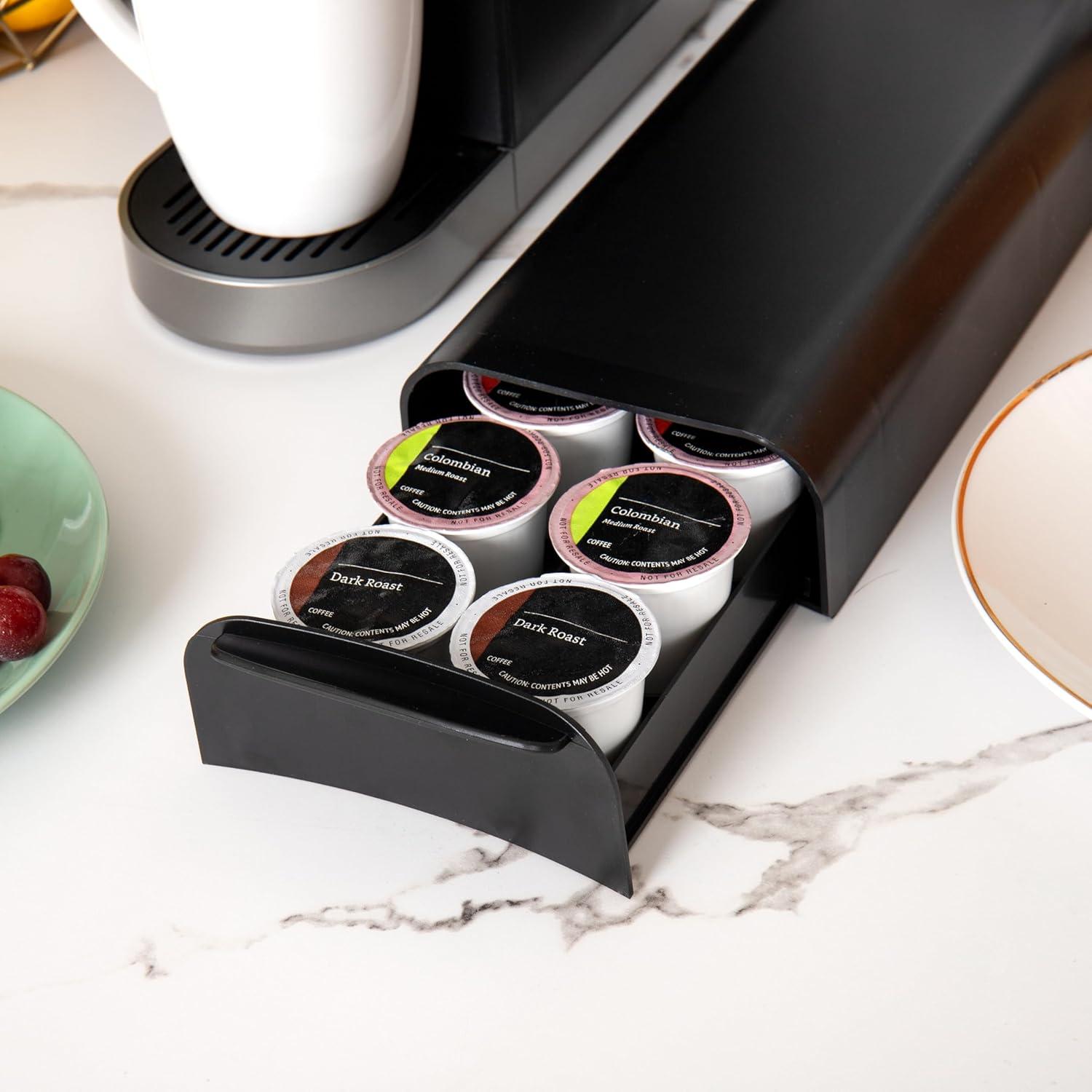 imageMind Reader Single Serve Coffee Pod Organizer 1214 Coffee Pod Capacity BlackBlack