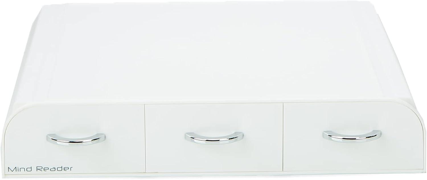 imageMind Reader Single Serve Coffee Pod Organizer with 3 Drawers 36 Pod Capacity Countertop 135L x 1225W x 25H RedWhite