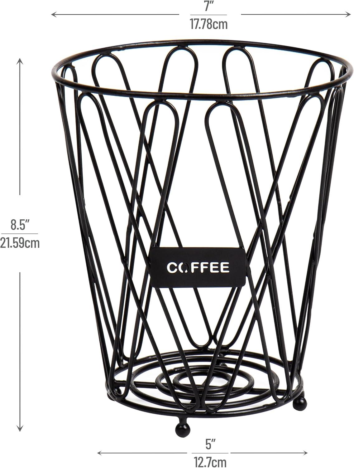 imageMind Reader Single Serve Coffee Pod Storage 30 Coffee Pod Capacity Countertop Organizer Metal 7 L x 7 W x 85 H Black