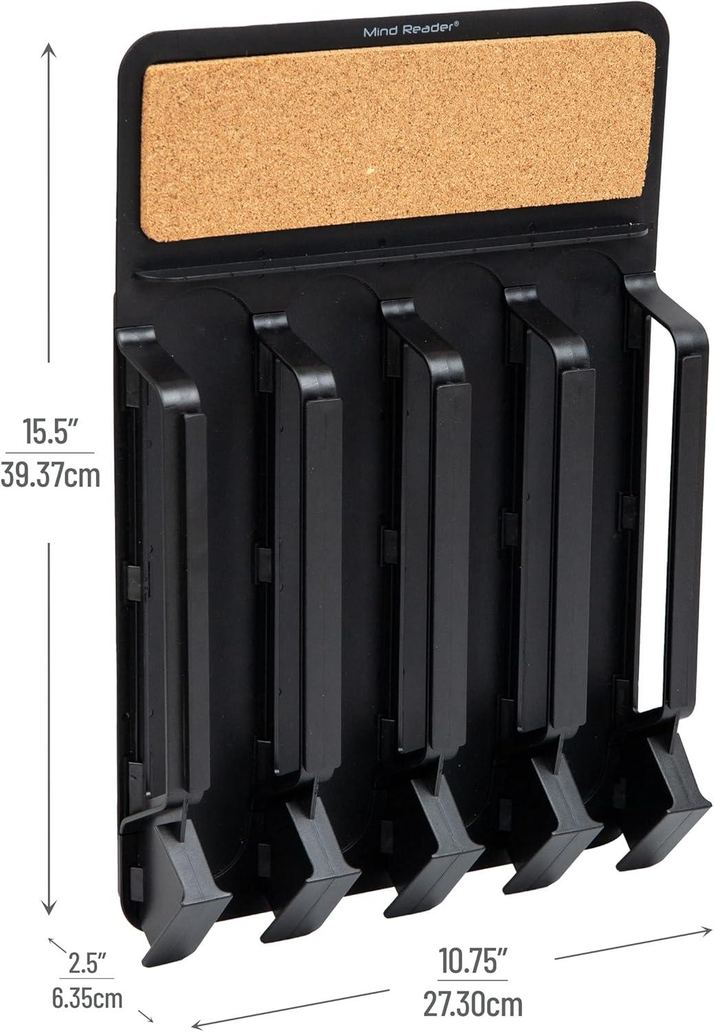 imageMind Reader Single Serve Pod Organizer Wall Mount 20 Pod Capacity Magnetic or Adhesive 1075L x 155W x 25H Black20 Pod Capacity