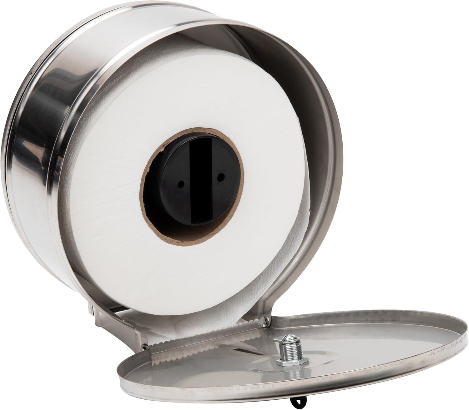 imageMind Reader Toilet Paper Dispenser Wall Mount Lock with Key Restroom Stainless Steel 10L x 1025W x 45H SilverSilver