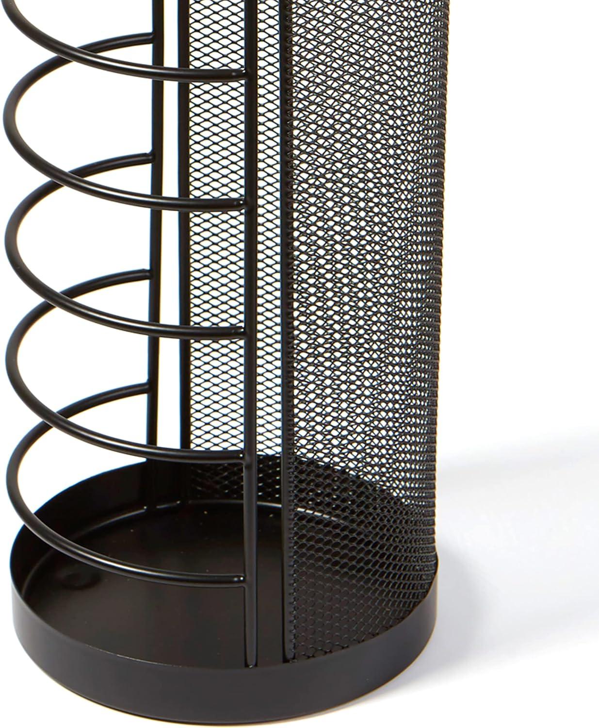 imageMind Reader Umbrella Stand Walking Cane Rack Wraping Paper Holder Entryway Metal Mesh 55 L x 55 W x 1575 H WhiteBlack
