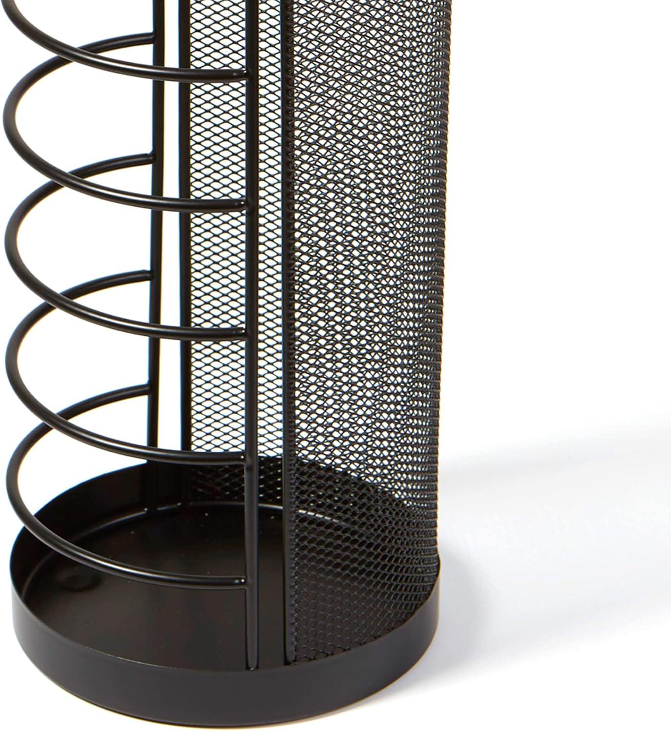 imageMind Reader Umbrella Stand Walking Cane Rack Wraping Paper Holder Entryway Metal Mesh 55 L x 55 W x 1575 H WhiteBlack