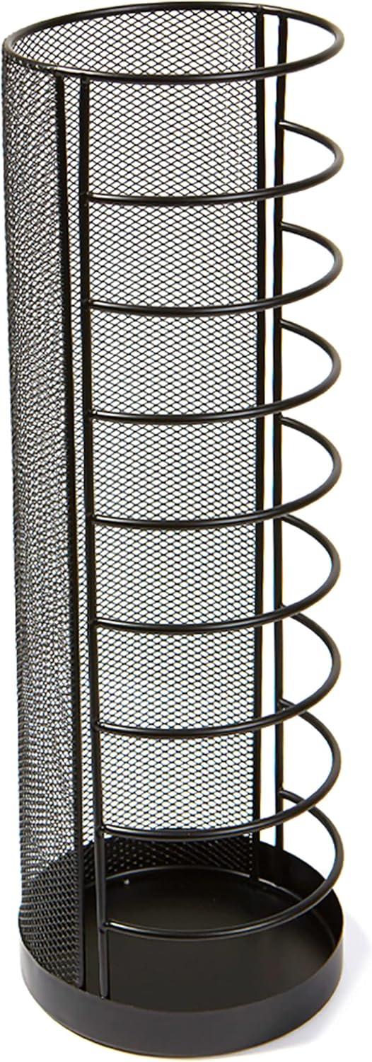 imageMind Reader Umbrella Stand Walking Cane Rack Wraping Paper Holder Entryway Metal Mesh 55 L x 55 W x 1575 H WhiteBlack