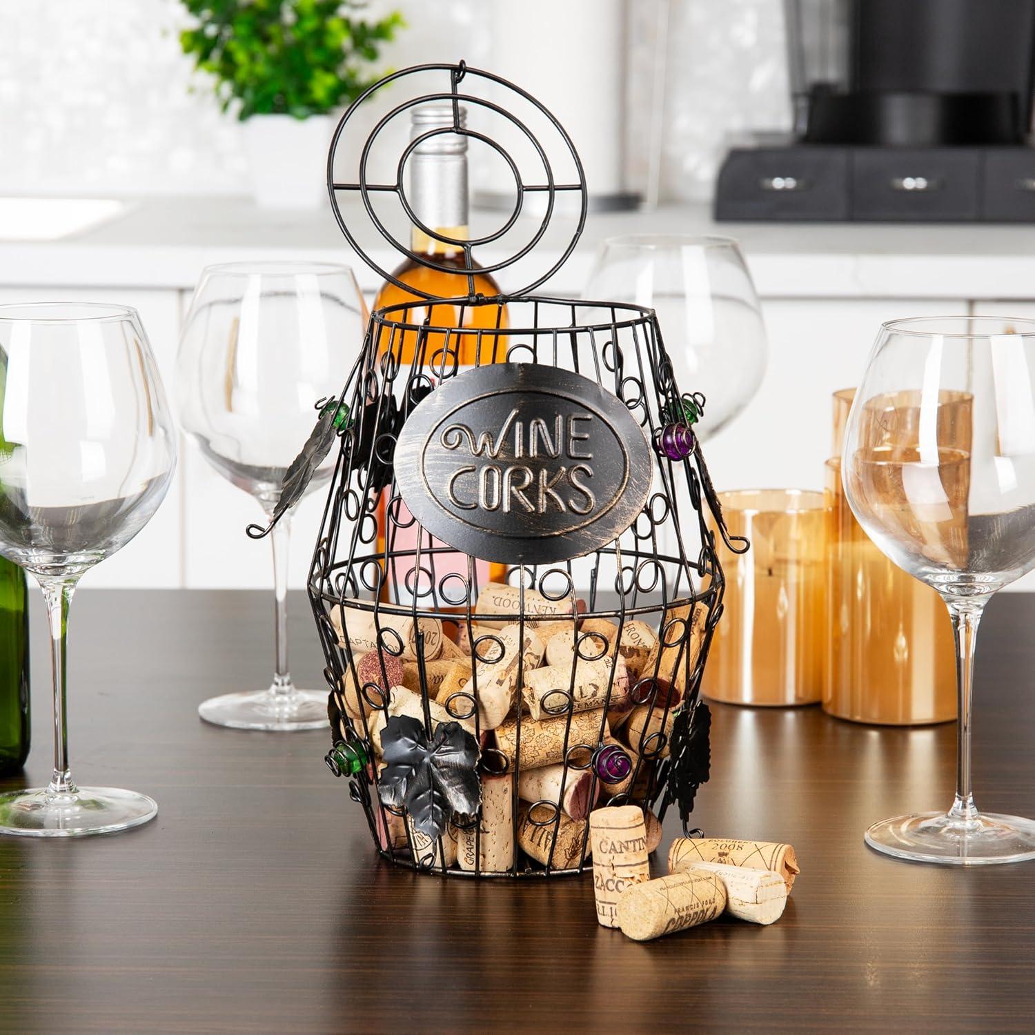 imageMind Reader Wine Glass and Bottle Stakes Vacation Essentials Beach Wine Holder Metal 35L x 35W x 19H 5 Pcs SilverBlack