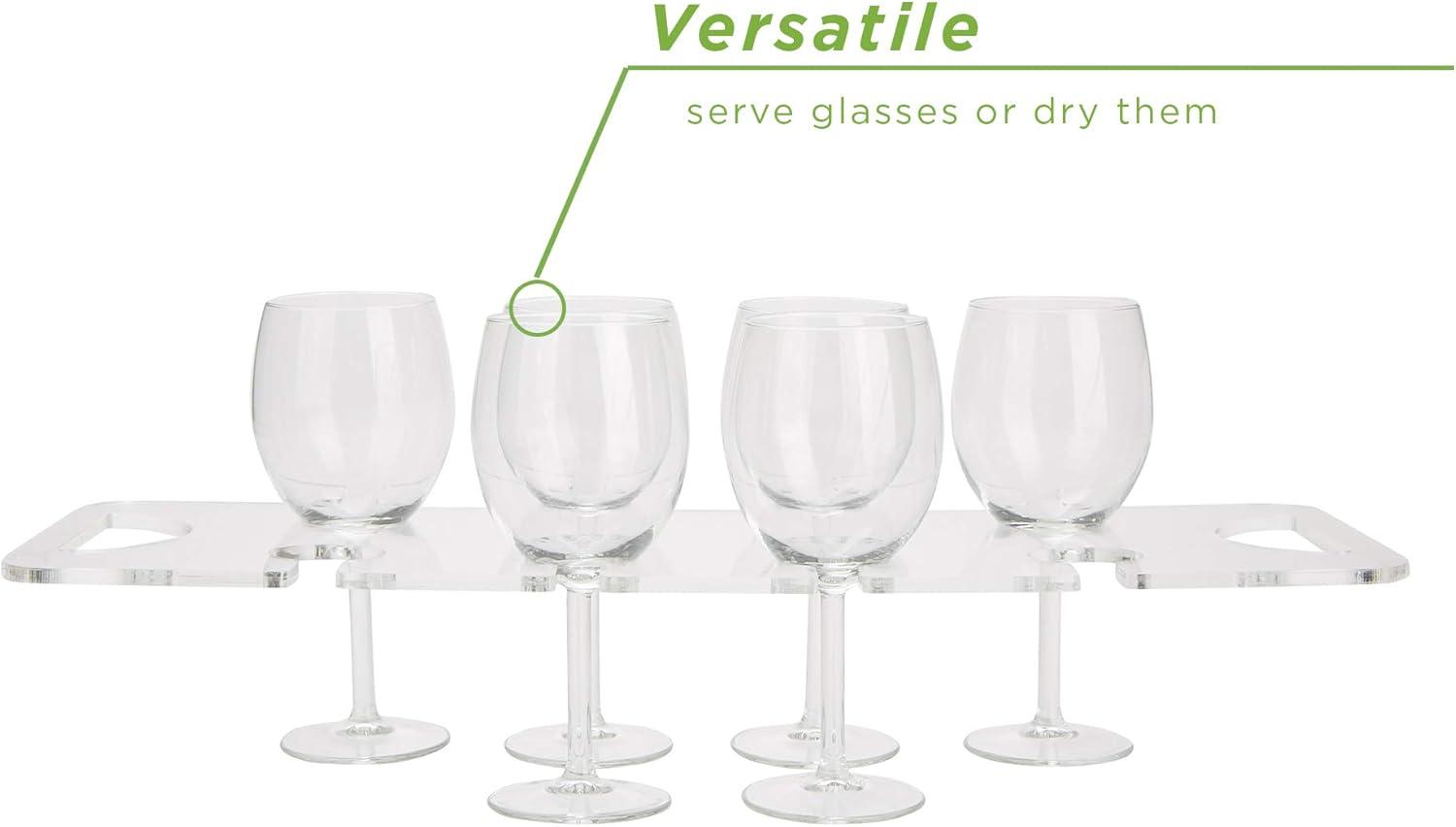 imageMind Reader Wine Glass and Bottle Stakes Vacation Essentials Beach Wine Holder Metal 35L x 35W x 19H 5 Pcs SilverClear