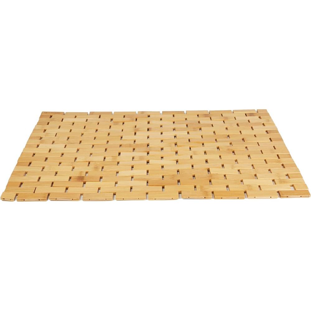 imageMind Reader Bath Mat Shower Mat Bathtub Mat Bathroom Accessory Wood Rayon from Bamboo 235L x 165W x 04H BrownBrown