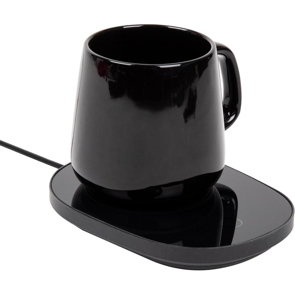 imageMind Reader Coffee Warmer and Mug Set Tea Cup Warmer Coffee Accesories Desk USB Cord 65 L x 475 W x 1 H 2 Pcs Black