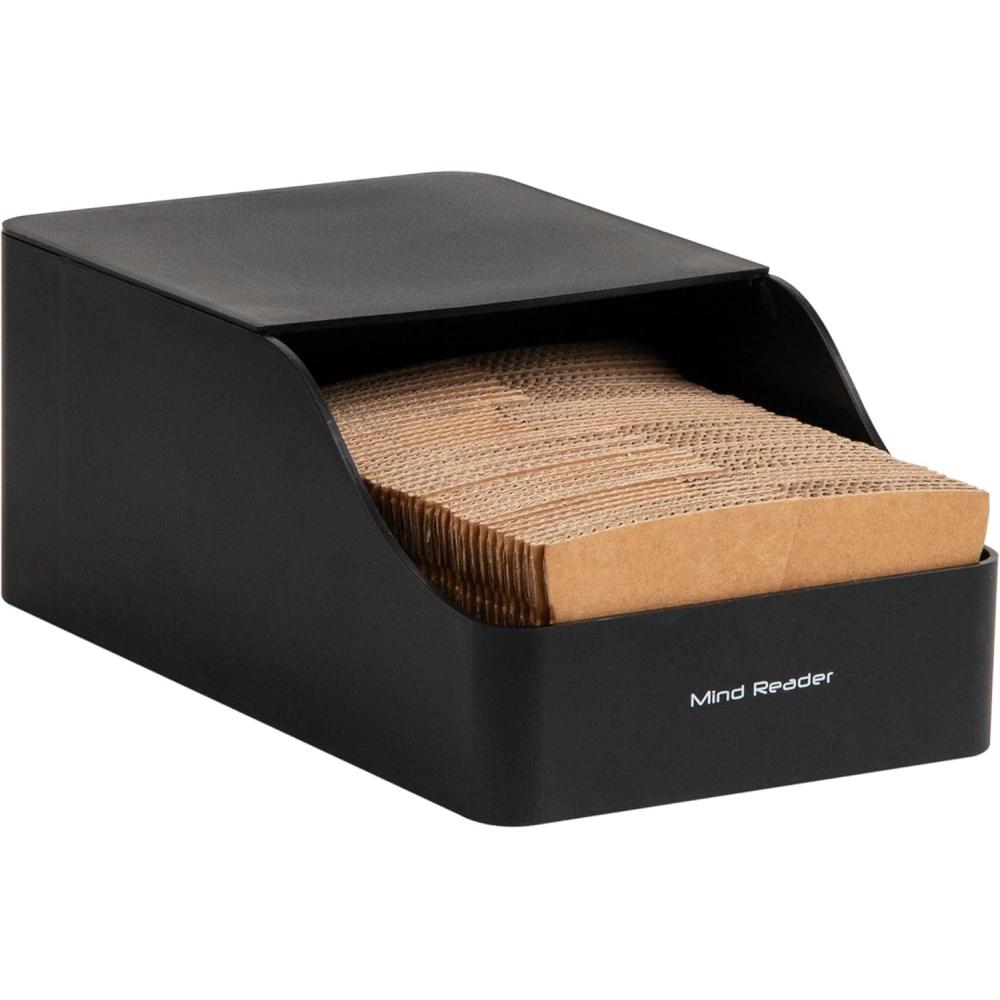 imageMind Reader Hot Cup Sleeve Dispenser Coffee Bar Accessories Coffee Station Kitchen Org 591L x 965W x 394H BlackBlack