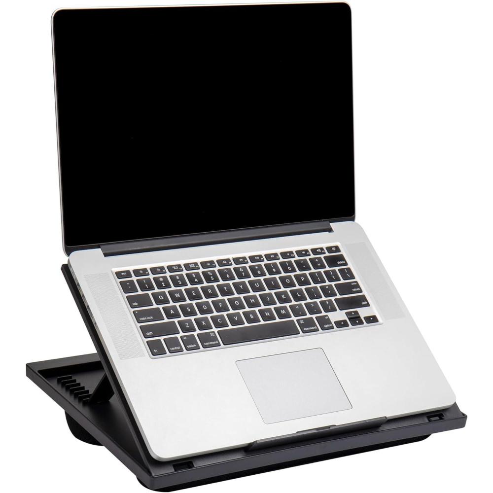 imageMind Reader Lap Desk Laptop Stand Bed Tray Collapsible Cushion Portable Dorm Plastic 1475L x 11W x 73H BlackBlack