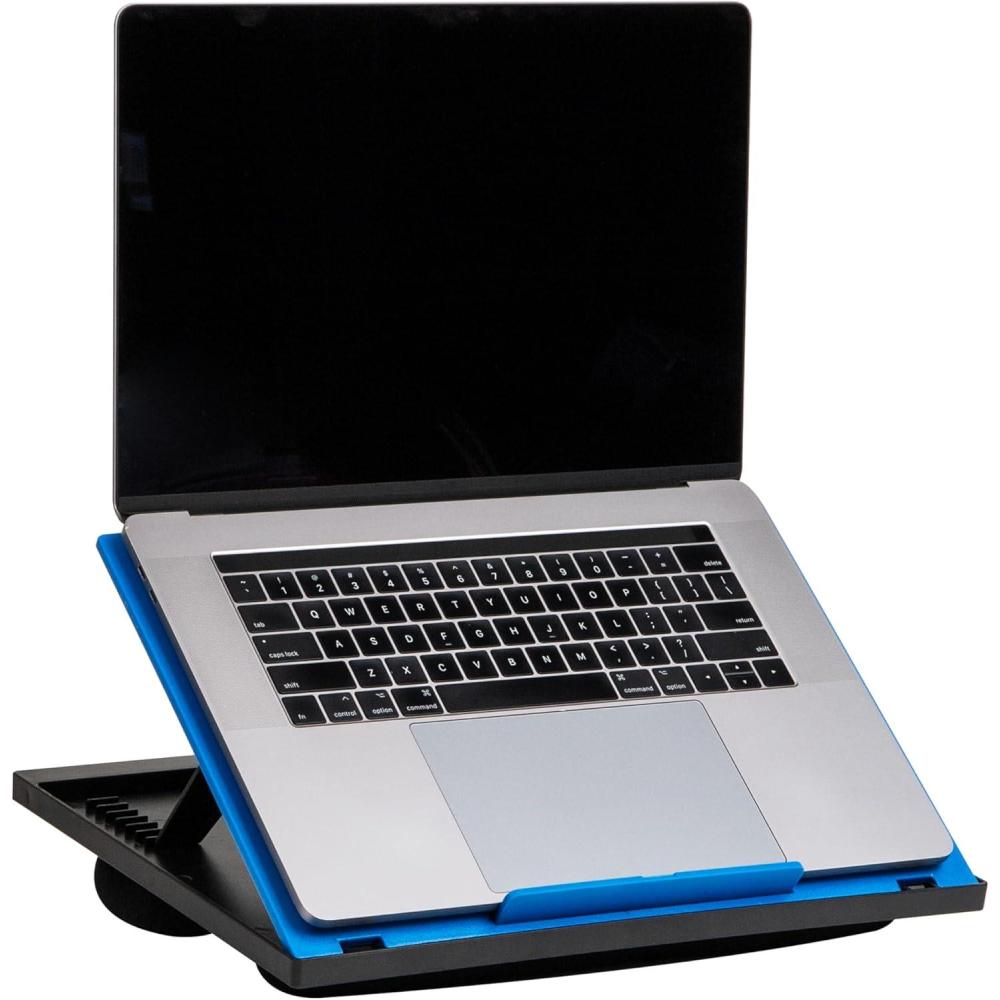 imageMind Reader Lap Desk Laptop Stand Bed Tray Collapsible Cushion Portable Dorm Plastic 1475L x 11W x 73H BlackBlue