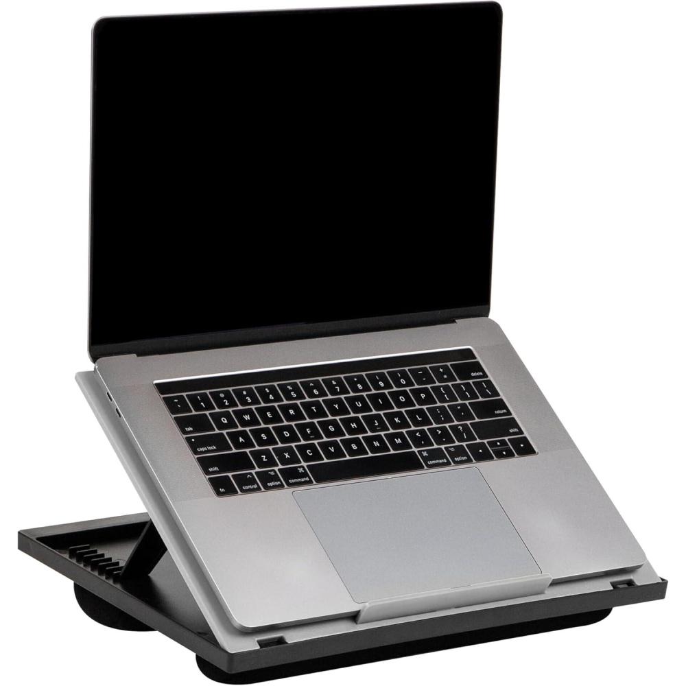 imageMind Reader Lap Desk Laptop Stand Bed Tray Collapsible Cushion Portable Dorm Plastic 1475L x 11W x 73H BlackGray
