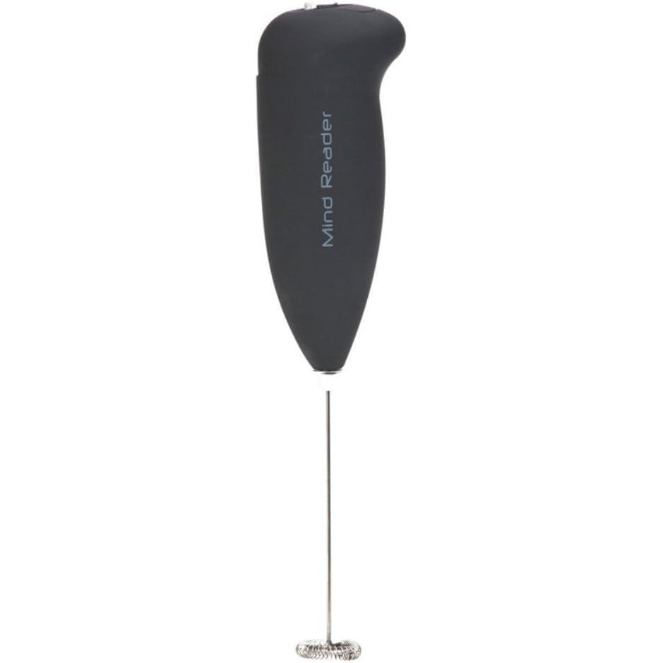 imageMind Reader Milk Frother Handheld Battery Operated Electric Foam Maker for Coffee Cappuccino Latte Stainless Steel Whisk