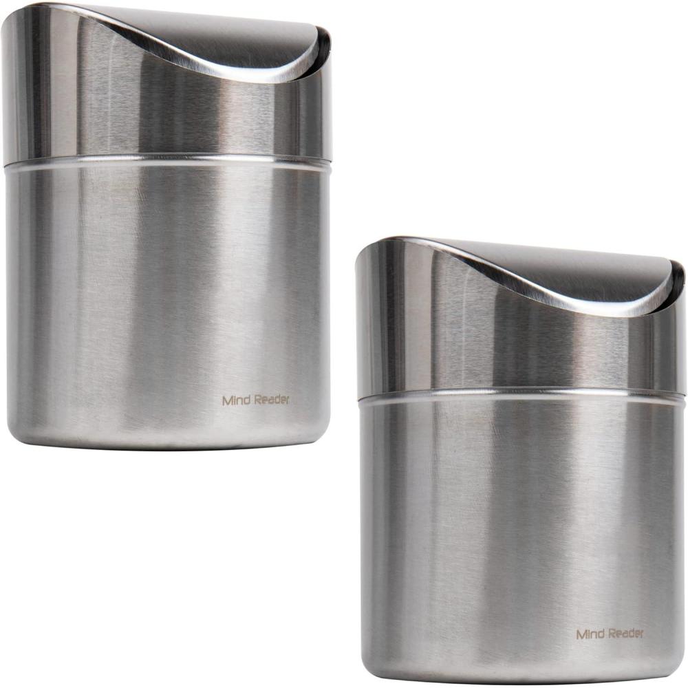 Mind Reader Mini Countertop Trash Can, 1.5 Liter/0.40 Gallon Capacity ...