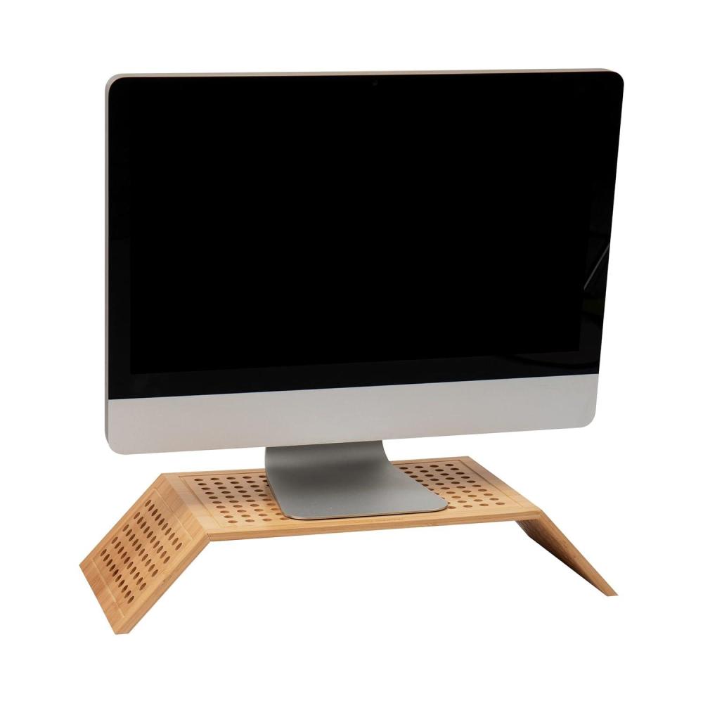 imageMind Reader Monitor Stand Ventilated Laptop Riser Desktop Organizer Office Rayon from Bamboo 2075 L x 9 W x 4 H Brown