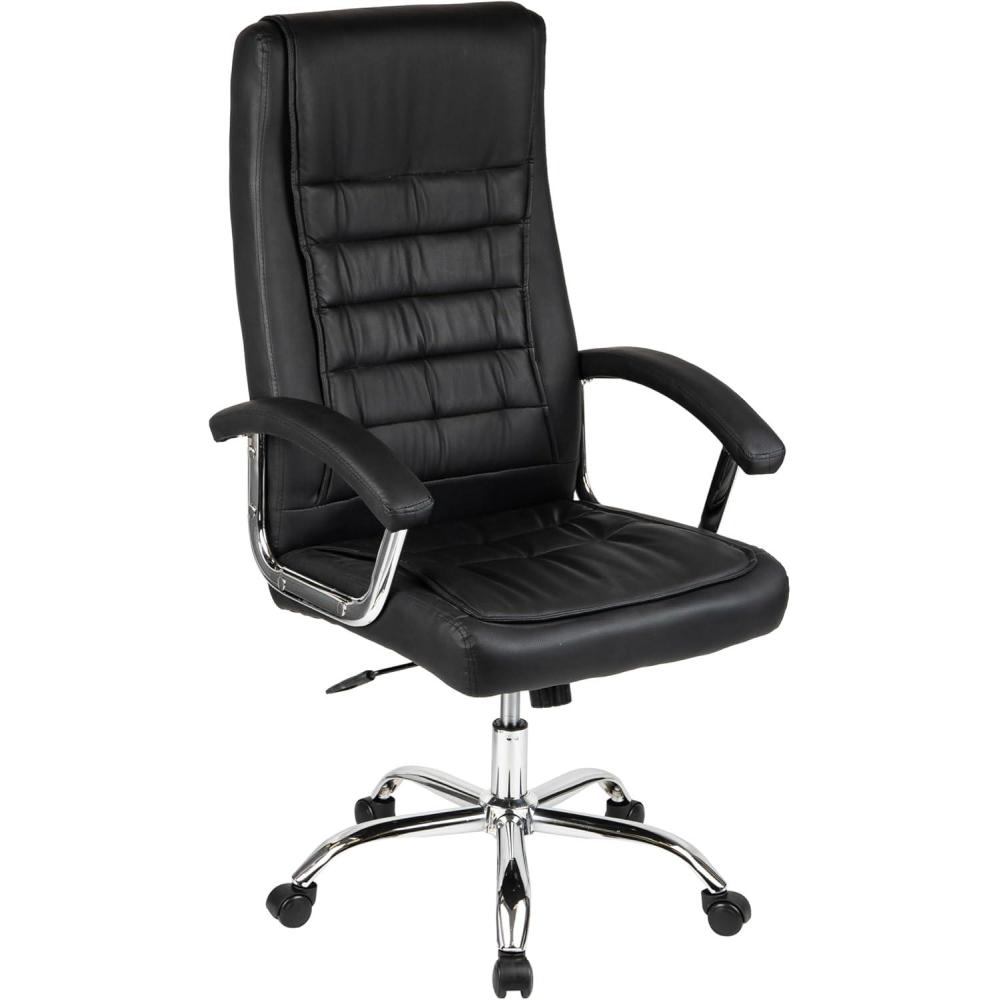 imageMind Reader Office Chair with Wheels Height Adjustable Desk Chair Office 24 L x 20 W x 4450 H BlackBlack 25l X 22w X 45475h